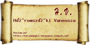 Háromszéki Vanessza névjegykártya
